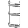 Wholesale Domestic Selena Polished Chrome 3 Tier Wall Mounted Corner Basket