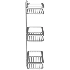 Wholesale Domestic Selena Polished Chrome 3 Tier Wall Mounted Rectangular Shower Basket -Bathroom Supplies Store 7470217 4