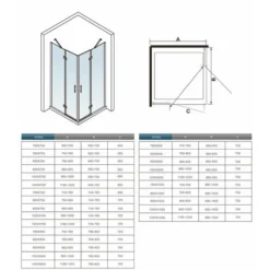 760x900x1850mm Two Frameless Pivot Hinge Doors Walk In Shower Enclosure Glass Screen Cubicle -Bathroom Supplies Store 7489784 5