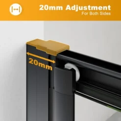 ELEGANT 760mm Bi-Fold Shower Door Reversible Folding Glass Inner Opening Design Shower Enclosure Cubicles Door Matt Black Frame 8 ELEGANT 760mm Bi-Fold Shower Door Reversible Folding Glass Inner Opening Design Shower Enclosure Cubicles Door Matt Black Frame -Bathroom Supplies Store 74954013 4