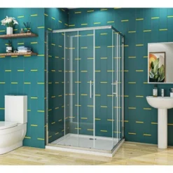 SKY Sliding Corner Entry 760 X 760 Mm Shower Enclosure 6mm Extra Toughened Safety Glass Sliding Cubicle Door -Bathroom Supplies Store 75185004 3