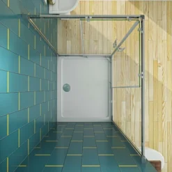 SKY Sliding Corner Entry 760 X 760 Mm Shower Enclosure 6mm Extra Toughened Safety Glass Sliding Cubicle Door -Bathroom Supplies Store 75185004 5