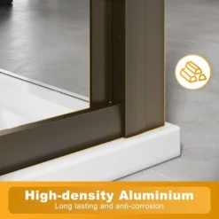 ELEGANT 900mm Black Frame Bifold Shower Door Enclosure Folding Bathroom Glass Wet Room -Bathroom Supplies Store 75364992 4