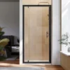 ELEGANT 800mm Black Frame Pivot Shower Door Enclosure Reversible Bathroom Wet Room