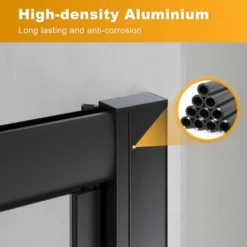 ELEGANT 700mm Black Frame Pivot Shower Door Enclosure Reversible Bathroom Wet Room -Bathroom Supplies Store 75365164 4