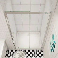 SKY Sliding Shower Door Modern Bathroom 6mm Safety Glass Shower Enclosure Cubicle 1100mm -Bathroom Supplies Store 76373963 3