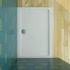 SKY 1100x700mm Slimline Rectangle Shower Enclosure Stone Tray Free Waste
