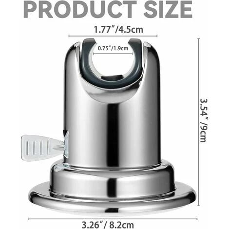 Shower Holder, Replaceable Hand Strong Vacuum Suction Cup Shower Head Holder, Universal Adjustable Suction Cup Shower Holder, Removable Wall Suction Cup Holder, ABS Plastic 5 Shower Holder, Replaceable Hand Strong Vacuum Suction Cup Shower Head Holder, Universal Adjustable Suction Cup Shower Holder, Removable Wall Suction Cup Holder, ABS Plastic - Image 5