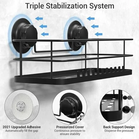 Shower Shelf, No Drilling Shower Caddy 2 Shelves, Wall Mounted Shower Organizer Storage Baskets Stainless Steel Shower Soap Holder For Bathroom And Kitchen 3 Shower Shelf, No Drilling Shower Caddy 2 Shelves, Wall Mounted Shower Organizer Storage Baskets Stainless Steel Shower Soap Holder For Bathroom And Kitchen - Image 3