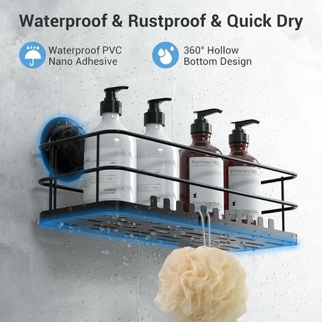 Shower Shelf, No Drilling Shower Caddy 2 Shelves, Wall Mounted Shower Organizer Storage Baskets Stainless Steel Shower Soap Holder For Bathroom And Kitchen 5 Shower Shelf, No Drilling Shower Caddy 2 Shelves, Wall Mounted Shower Organizer Storage Baskets Stainless Steel Shower Soap Holder For Bathroom And Kitchen - Image 5