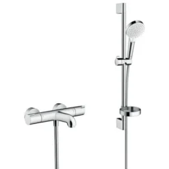 Hansgrohe Ecostat 1001 CL Pack Thermostatic Bath/shower Mixer + Crometta Vario Shower Set With Soap Dish (13201000-Crometta2)