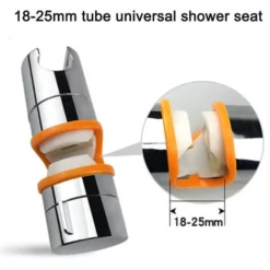 Universal 18-25mm OD Adjustable Slide Bar Shower Head Holder Bracket Rail Head Holder For Sliding Bar Bathroom Replacement Clamp 360 Degree Rotation Sprayer Holder -Bathroom Supplies Store 77561582 4