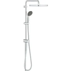 Grohe Vitalio Start System 250 Cube Flex Shower Column With Manual Diverter, Chrome (26698000)