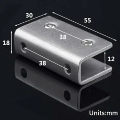 Pack Glass Shower Door Fixing Clamps Stainless Steel Fixed Hinges 8-12mm Wall Brackets -Bathroom Supplies Store 81164841 3