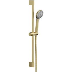 Colore Round Brushed Brass Shower Slide Rail Kit -Bathroom Supplies Store 82739911 3