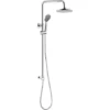Signature Round Shower Riser Kit With Three Function Handset And Fixed Head - Chrome