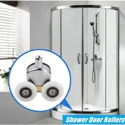 4pcs Shower Door Rollers 2 Top And 2 Bottom Rollers 23mm -Bathroom Supplies Store 85768716 4