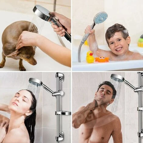 5 Modes Shower Set With Shower Column, Hand Shower, Shower Hose For Bathroom 2 5 Modes Shower Set With Shower Column, Hand Shower, Shower Hose For Bathroom - Image 2