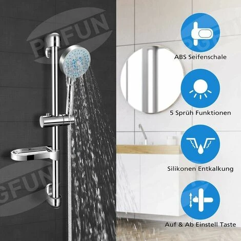 5 Modes Shower Set With Shower Column, Hand Shower, Shower Hose For Bathroom 4 5 Modes Shower Set With Shower Column, Hand Shower, Shower Hose For Bathroom - Image 4