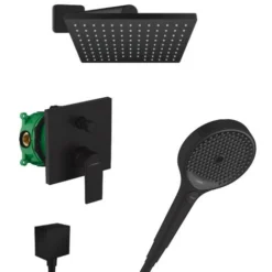 Hansgrohe Vernis Shape Rainfinity All-in-one Shower Set With 230 XXL Head Shower + 3jet Hand Shower, Matt Black