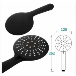 Shower Handset Black Mat -Bathroom Supplies Store 87084372 3