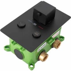 Concealed Thermostatic Shower Set Rea Fenix Davis Black + Box -Bathroom Supplies Store 87084935 5