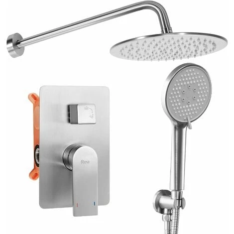 Concealed Shower Set Rea Verso Brush Nickel + Box 1 Concealed Shower Set Rea Verso Brush Nickel + Box