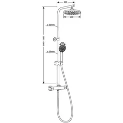 Complete Overhead Shower System PERFECT NEO Chrome CORNAT 7 Complete Overhead Shower System PERFECT NEO Chrome CORNAT -Bathroom Supplies Store 87151204 3