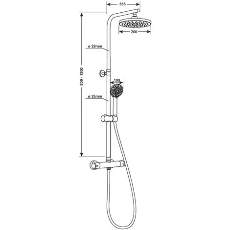 Complete Overhead Shower System PERFECT NEO Chrome CORNAT 3 Complete Overhead Shower System PERFECT NEO Chrome CORNAT - Image 3