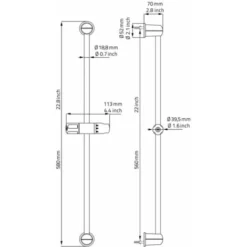 Massaging Showerhead Set With 8 Settings Curaçao Chrome 91120 RIDDER -Bathroom Supplies Store 8749779 3