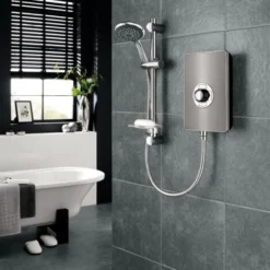 Bathroom Supplies Store 11 Triton Aspirante Electric Shower 8.5kW Gun Metal Modern 5 Spray