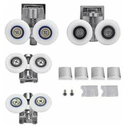 Shower Door Rollers 26mm Double Sliding Shower Door Roller Rustproof Shower Door Rollers Shower Enclosure Roller For 6-8mm Glass Door,2 Pairs