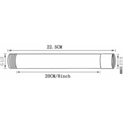 Shower Extension Rod Stainless Steel Shower Lift Hose Extension Rod Extension Rod 300MM -Bathroom Supplies Store 88616617 3