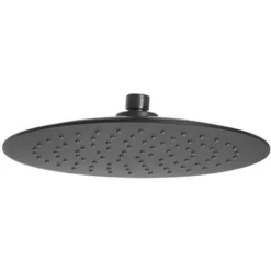 Round Rainfall Black ABS Movable Head Replacement Part For Shower Column