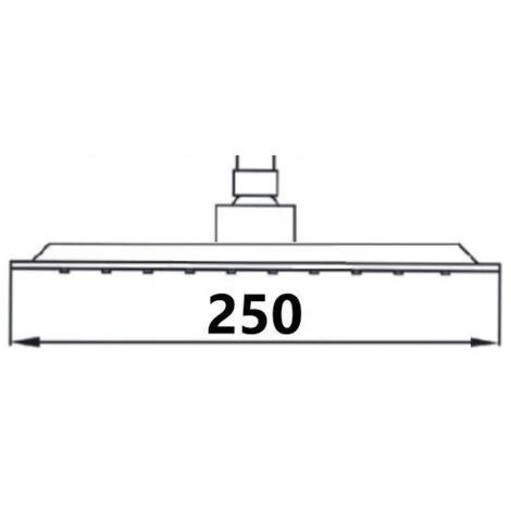 Square Rainfall Black ABS Movable Head Replacement Part For Shower Column 2 Square Rainfall Black ABS Movable Head Replacement Part For Shower Column - Image 2