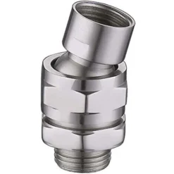 Swivel Shower Head With Brass Ball Joint Adjustable Shower Arm Connector Universal Shower Component Brushed Niekel