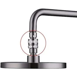 Swivel Shower Head With Brass Ball Joint Adjustable Shower Arm Connector Universal Shower Component Brushed Niekel -Bathroom Supplies Store 89794390 4