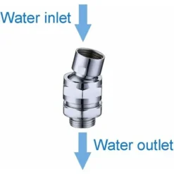 MODOU Adjustable Brass Swivel Ball Joint, Connect To Shower Arm, Adjustable Shower Arm Head Angle Swivel Ball Joint In G1/2 Chrome Brass -Bathroom Supplies Store 89806342 5