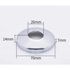 LITZEE 26mm Chrome Steel Clamp Vent Valve Hole Cover 14mm Size (10 Pieces)