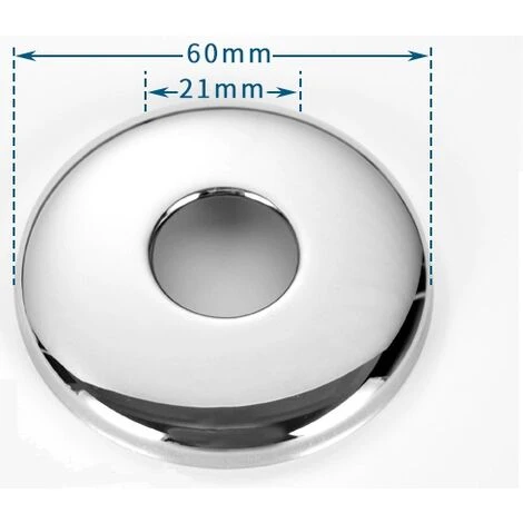 LITZEE 21mm Chrome Steel Clamp Vent Valve Hole Cover 9.5mm Size (10 Pieces) 3 LITZEE 21mm Chrome Steel Clamp Vent Valve Hole Cover 9.5mm Size (10 Pieces) - Image 3