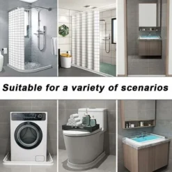 LITZEE Flood Barrier Threshold Bar Internal Door Seal Collapsible Shower Strip Bathtub Screen For Wet And Dry Separation Suitable For Kitchen And Bathroom (100cm, White) -Bathroom Supplies Store 90320154 3