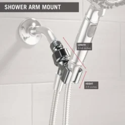 Adjustable Shower Arm Bracket - Chrome - 0.5 -Bathroom Supplies Store 91651014 3