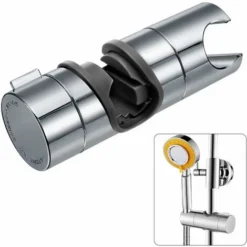 Universal Hand Shower Holder, Adjustable Hand Shower Holder, 360° Rotatable Hand Shower Holder For 18-25mm OD Slide Bar, ABS Quality Plastic, Chrome Plated