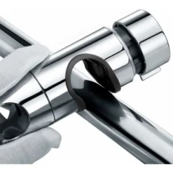 Universal Hand Shower Holder, Adjustable Hand Shower Holder, 360° Rotatable Hand Shower Holder For 18-25mm OD Slide Bar, ABS Quality Plastic, Chrome Plated -Bathroom Supplies Store 91889667 3