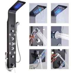 Shower Column Multifunctional Shower System With Massaging Nozzles Separate Switching Shower Panel -Bathroom Supplies Store 92849009 3