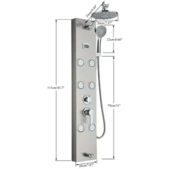 Cascade Shower Panel With Hydro-Massage Shower Panel System With Shower Jet -Bathroom Supplies Store 92849011 5