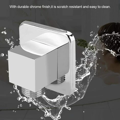 Wall Supply Elbow, Square Shower Outlet Elbow Wall Supply Elbow Shower Hose Connector For Hand Shower, 1/2" 3 Wall Supply Elbow, Square Shower Outlet Elbow Wall Supply Elbow Shower Hose Connector For Hand Shower, 1/2" - Image 3