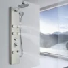 Shower Panels System With 8-inch Rainfall Shower, 6 Body Jets And 5-Setting Handheld Shower Wand, Shower Tower With Adjustable Head, Stainless Steel Brushed