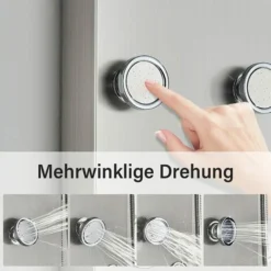 Shower Panels System With 8-inch Rainfall Shower, 6 Body Jets And 5-Setting Handheld Shower Wand, Shower Tower With Adjustable Head, Stainless Steel Brushed -Bathroom Supplies Store 93397156 4
