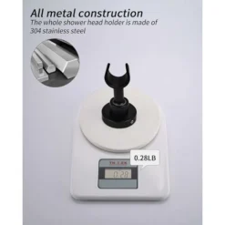 Shower Head Holder Wall Mount SUS304 Stainless Steel Shower Wand Holder,Adjustable Handheld Shower Head Bracket Holder Matte Black,A13120B -Bathroom Supplies Store 93443888 5